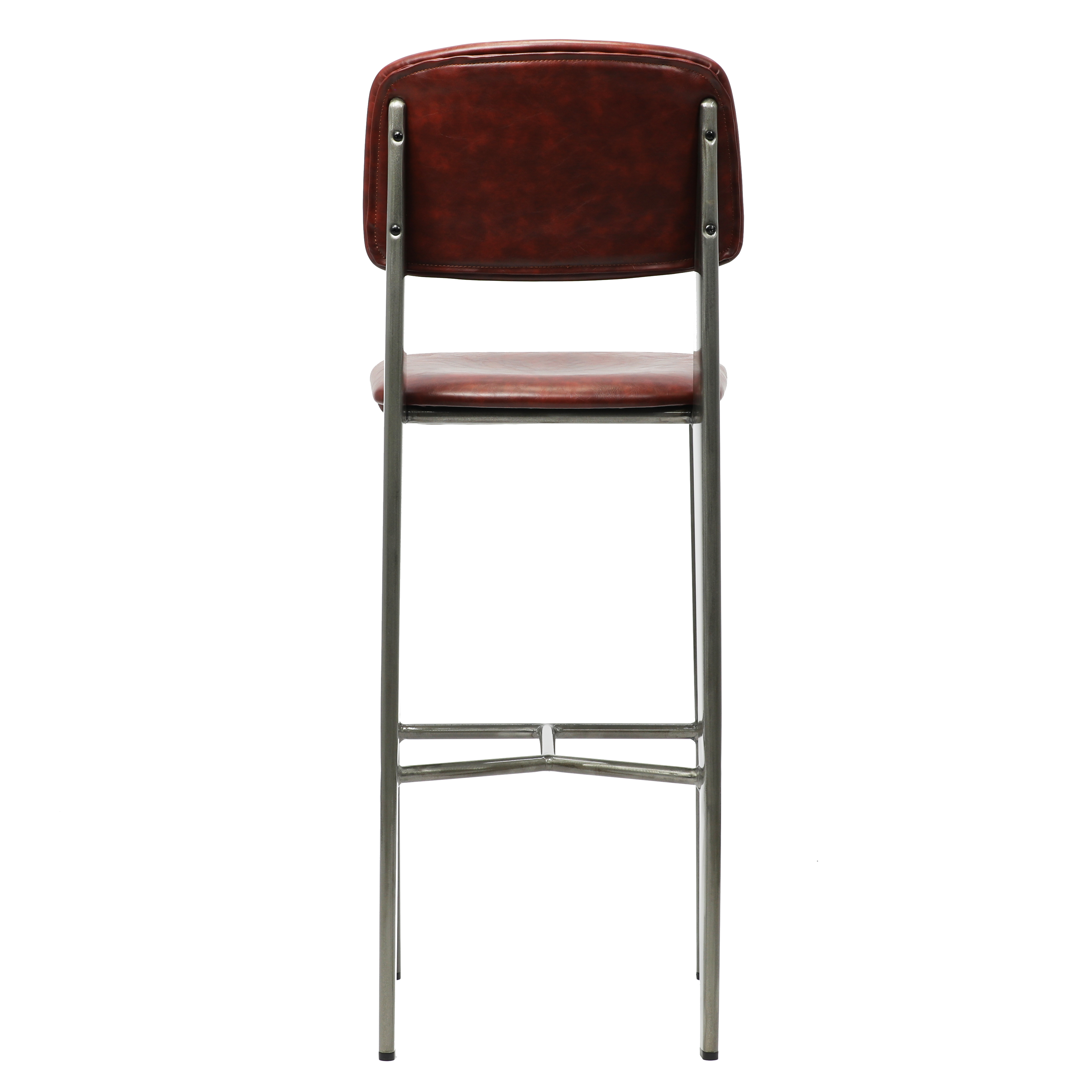 Bar stool in steel frame